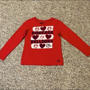 Girls Gonzaga Bulldogs t-shirt size M 7/8